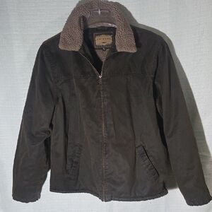 Arizona Jean Company Olive Jacket with Brown Faux Fur